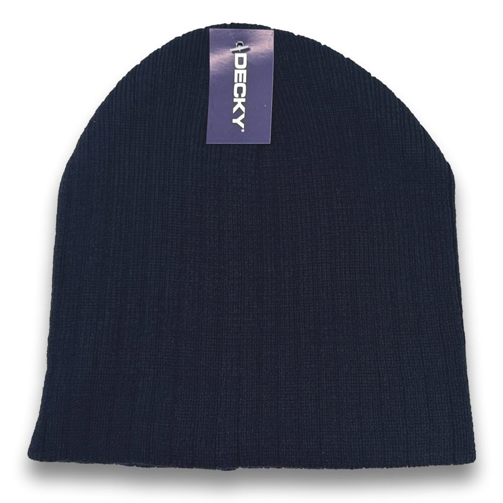 Decky Short Knit Cable Beanie Acrylic Winter Hat Snowboard Ski Cap Up To 7 3/8